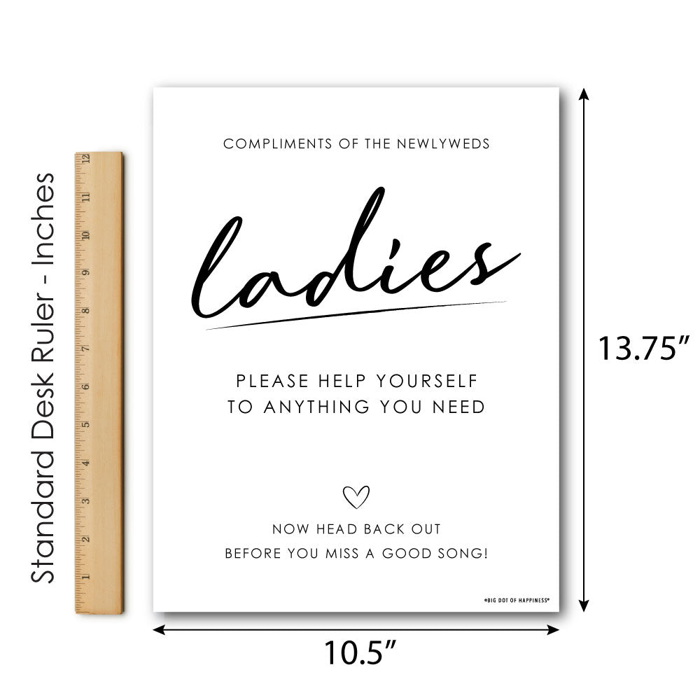 Ladies Bathroom Wedding Sign