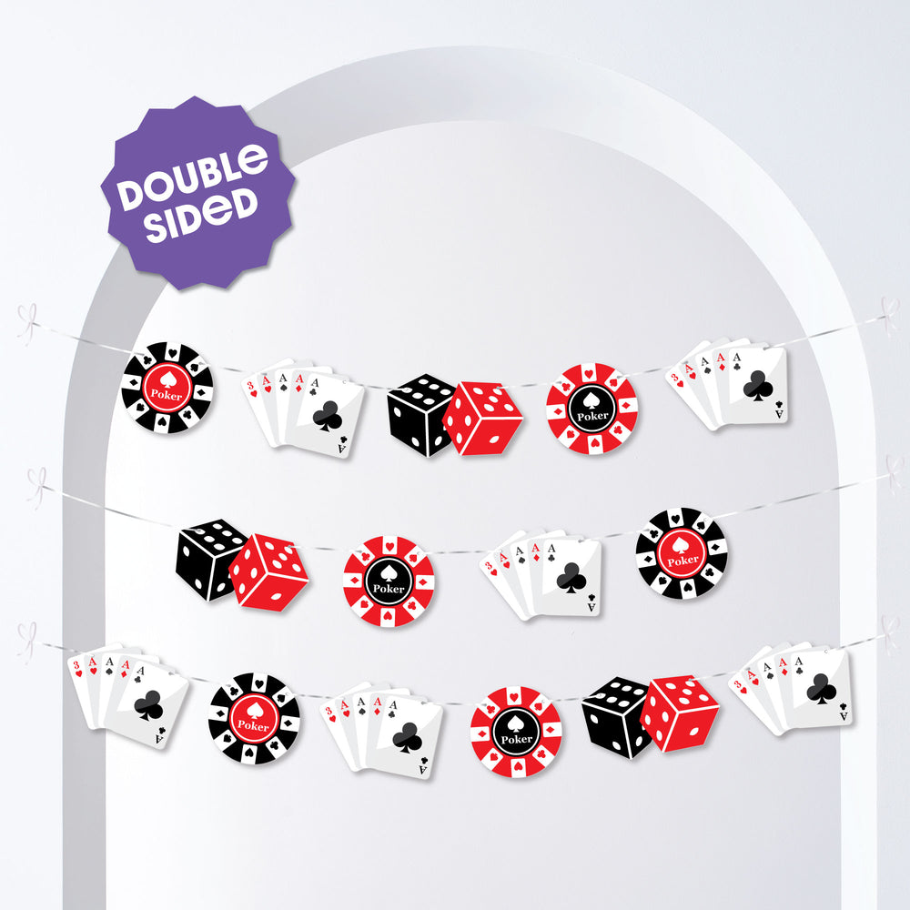 Casino Garland Banner - 15 Pc