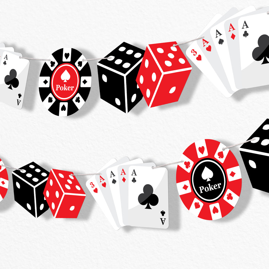 Casino Garland Banner - 15 Pc