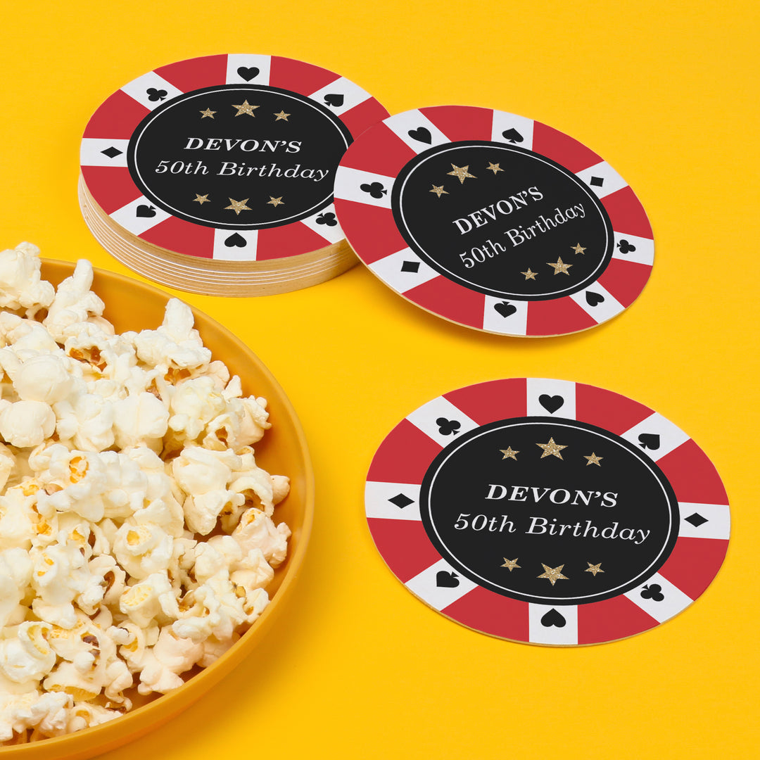 Custom Text Coasters - Las Vegas