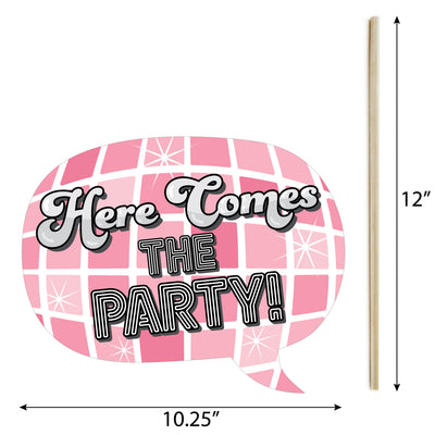 Funny Last Disco - Bachelorette Party Photo Booth Props Kit - 10 Piece