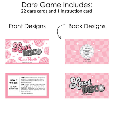 Last Disco - Bachelorette Party Game Scratch Off Dare Cards - 22 Count