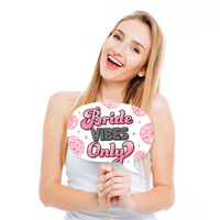 Last Disco - Personalized Bachelorette Party Photo Booth Props Kit - 20 Count
