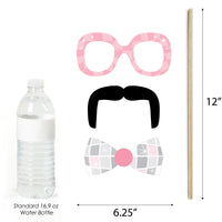 Last Disco - Personalized Bachelorette Party Photo Booth Props Kit - 20 Count