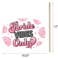Last Disco - Personalized Bachelorette Party Photo Booth Props Kit - 20 Count