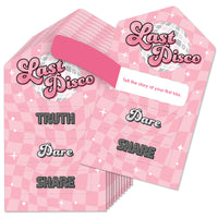 Last Disco - Bachelorette Party Game Pickle Cards - Truth, Dare, Share Pull Tabs - Set of 12