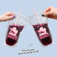 Custom Text Drink Pouches - Last Rodeo - 12 Ct