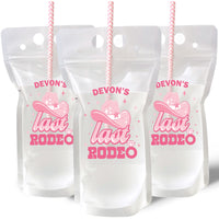 Custom Text Drink Pouches - Last Rodeo - 12 Ct
