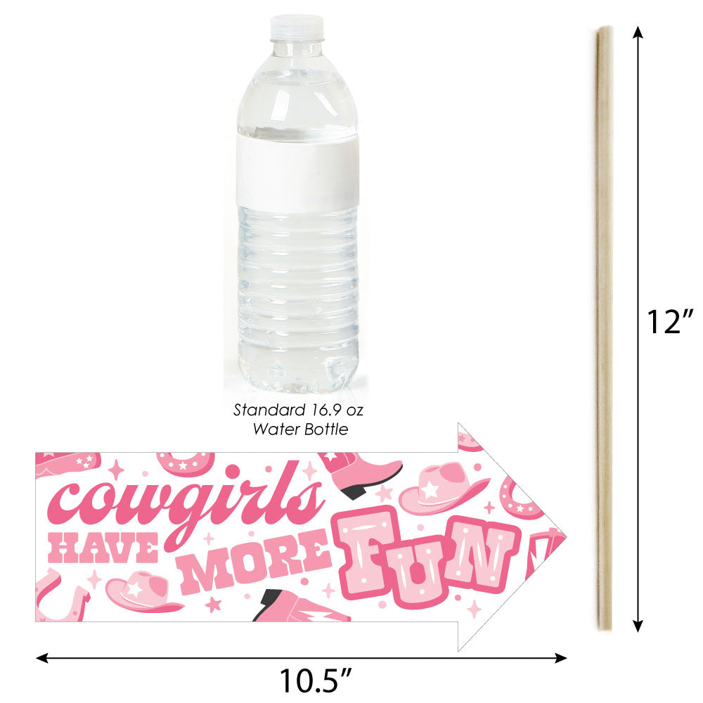 Funny Last Rodeo - Pink Cowgirl Bachelorette Party Photo Booth Props Kit - 10 Piece