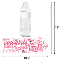 Funny Last Rodeo - Pink Cowgirl Bachelorette Party Photo Booth Props Kit - 10 Piece