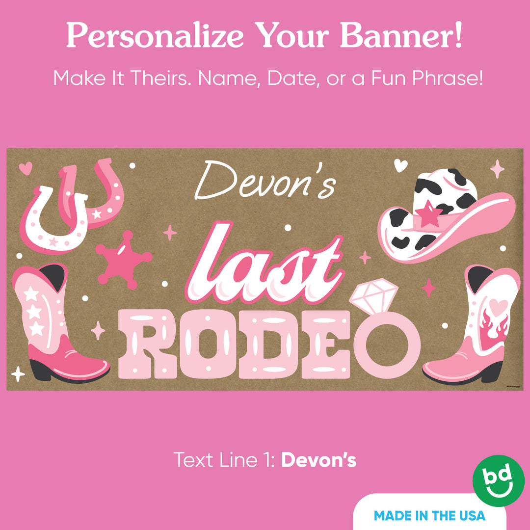 Custom name on Last Rodeo banner