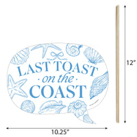 Funny Last Toast on the Coast Funny Photo Props - 10 Ct