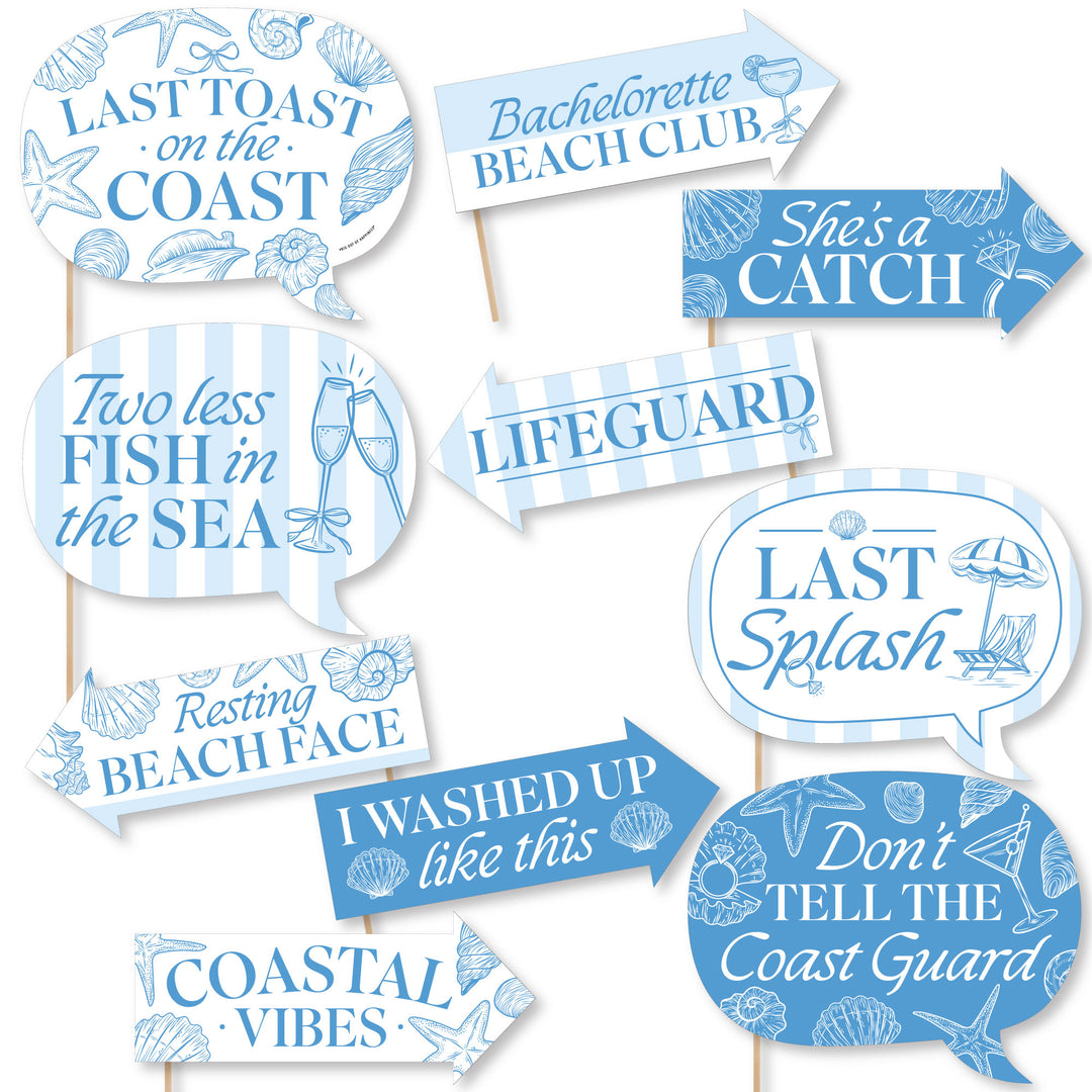 Funny Last Toast on the Coast Funny Photo Props - 10 Ct