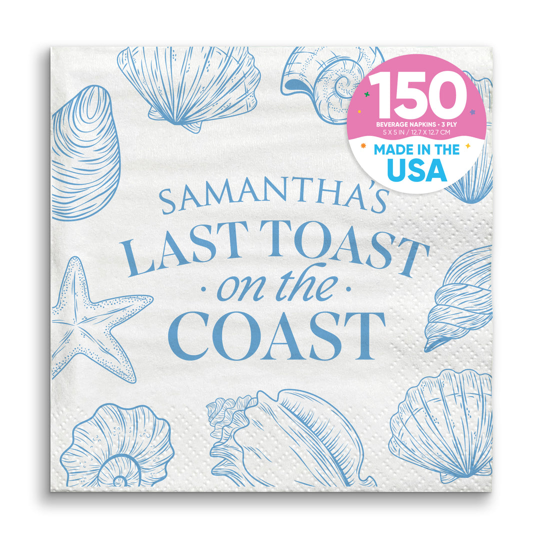 Custom Text - Last Toast On The Coast Napkins