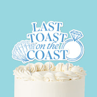 last toast on the coast cake toppers 3 piece set on cake