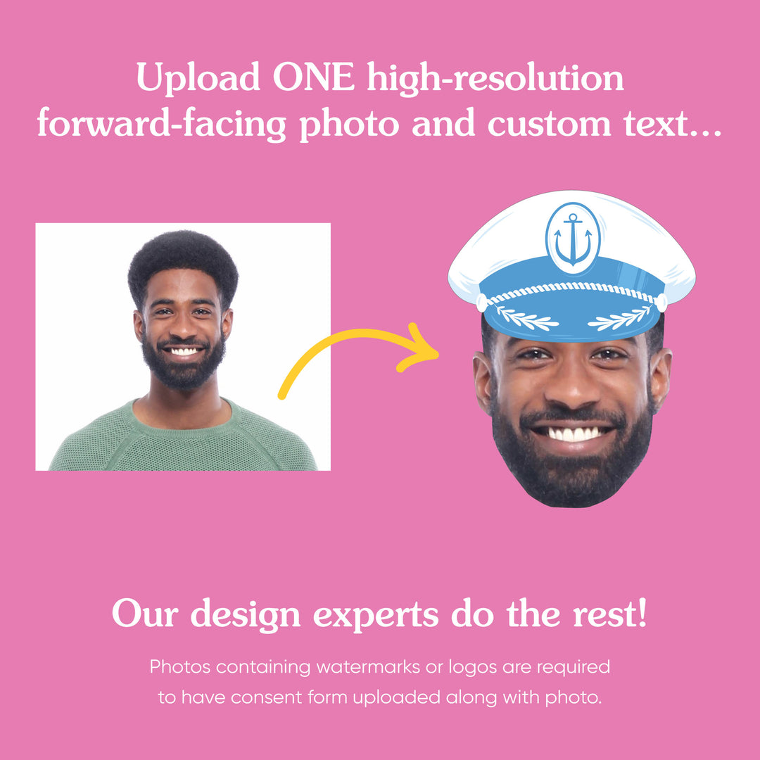 Custom Face Last Toast on the Coast Cut-Out Stickers - 24 Ct