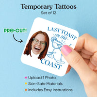 Custom Last Toast on the Coast Temporary Tattoos - 12 Ct