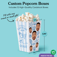 Custom Face Last Toast on the Coast Popcorn Box - 12 Ct