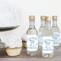 Last Toast on the Coast Mini Wine Bottle Labels - 16 Ct