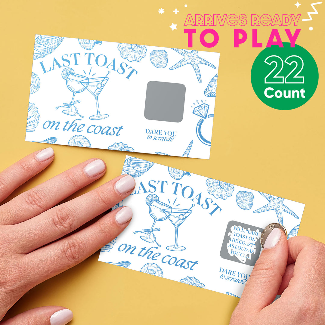 Last Toast on the Coast Dare Scratch Off Card Game - 22 Ct
