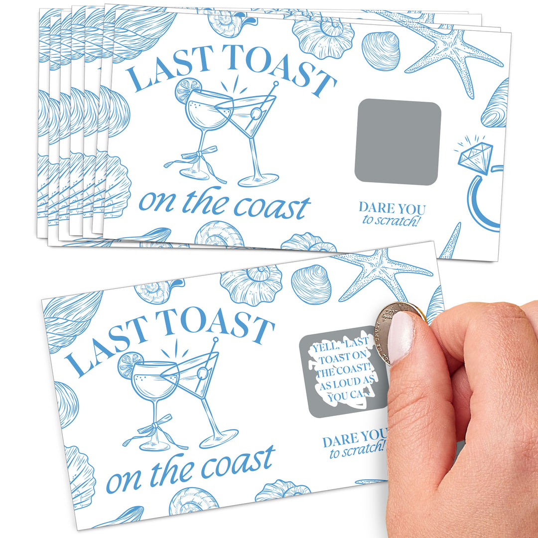Last Toast on the Coast Dare Scratch Off Card Game - 22 Ct