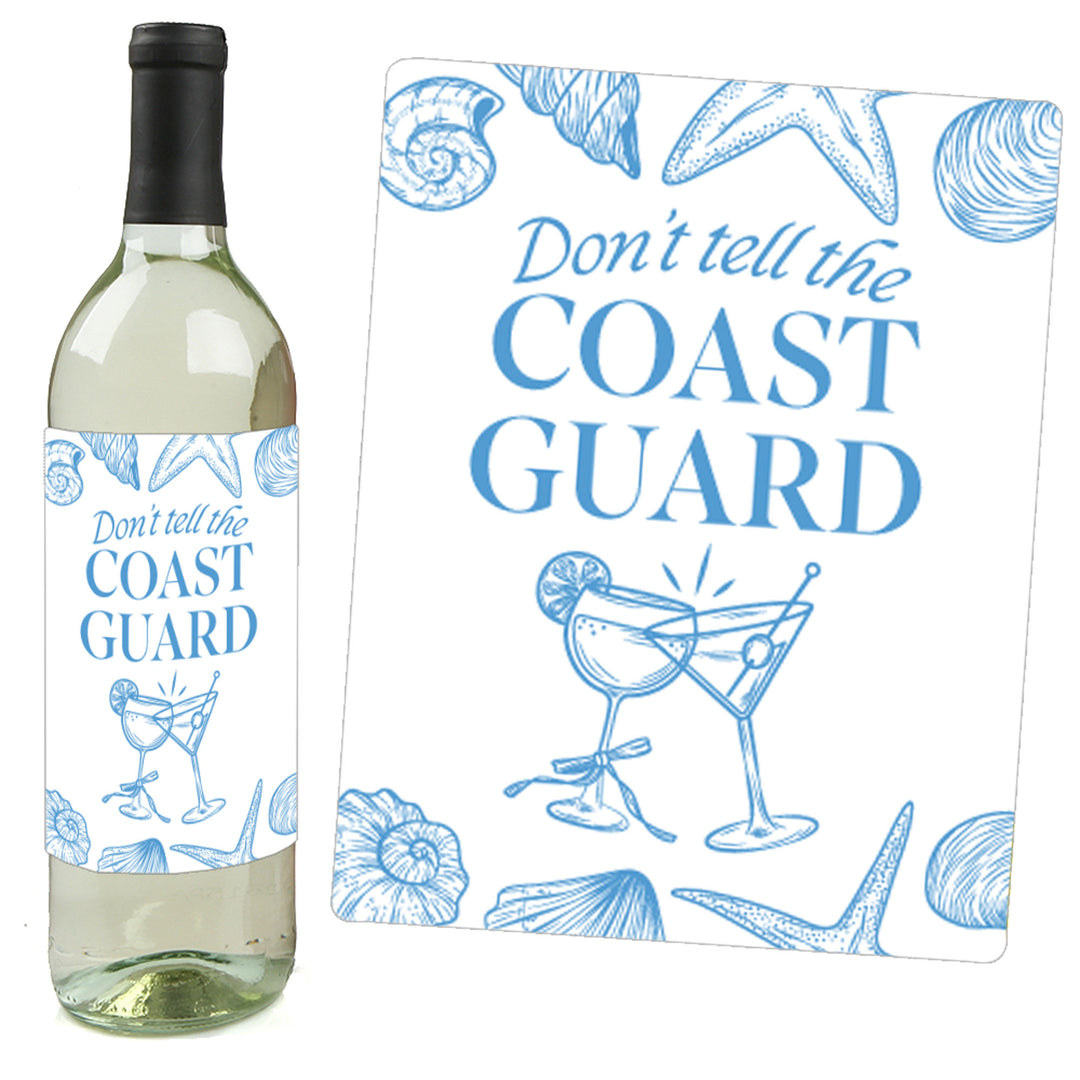 Last Toast on the Coast Wine Bottle Labels - 4 Ct