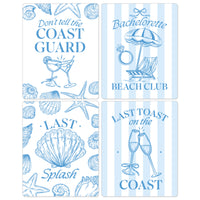 Last Toast on the Coast Wine Bottle Labels - 4 Ct
