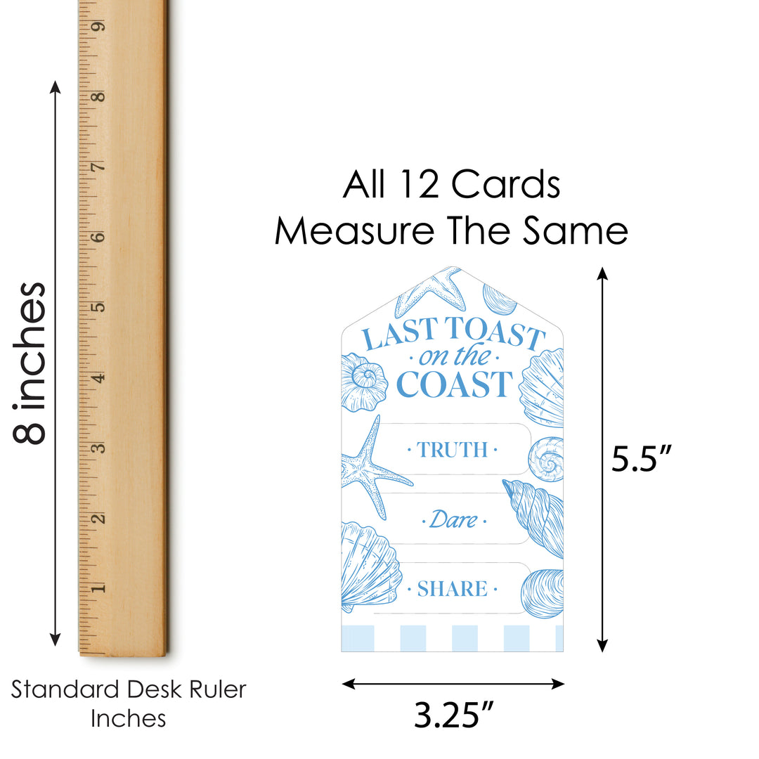 Last Toast on the Coast Truth, Dare, Share Pull Tabs Game - 12 Ct