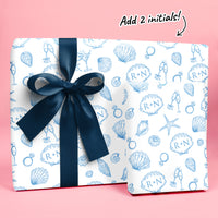 Custom Text Last Toast on the Coast Bachelorette Wrapping Paper