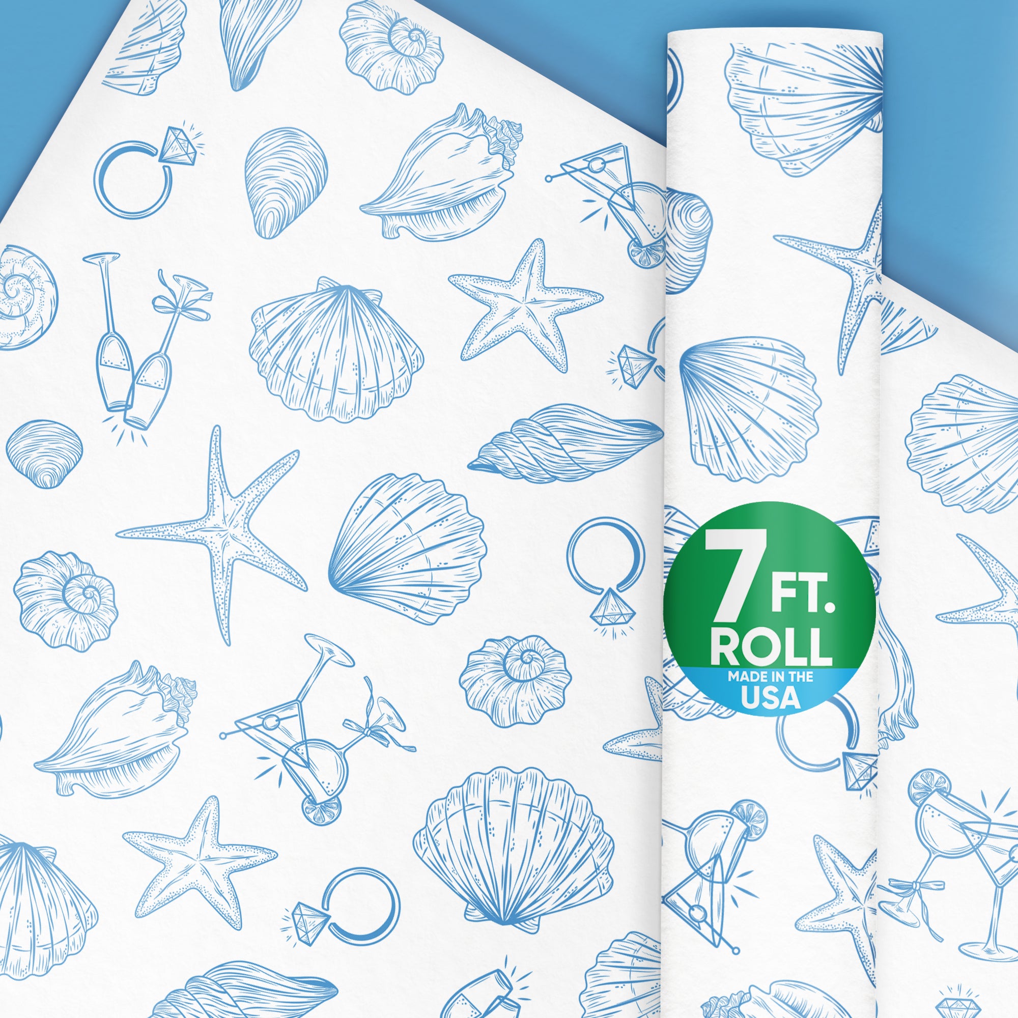 Last Toast on the Coast Wrapping Paper – Gift Wrap for Beach ...