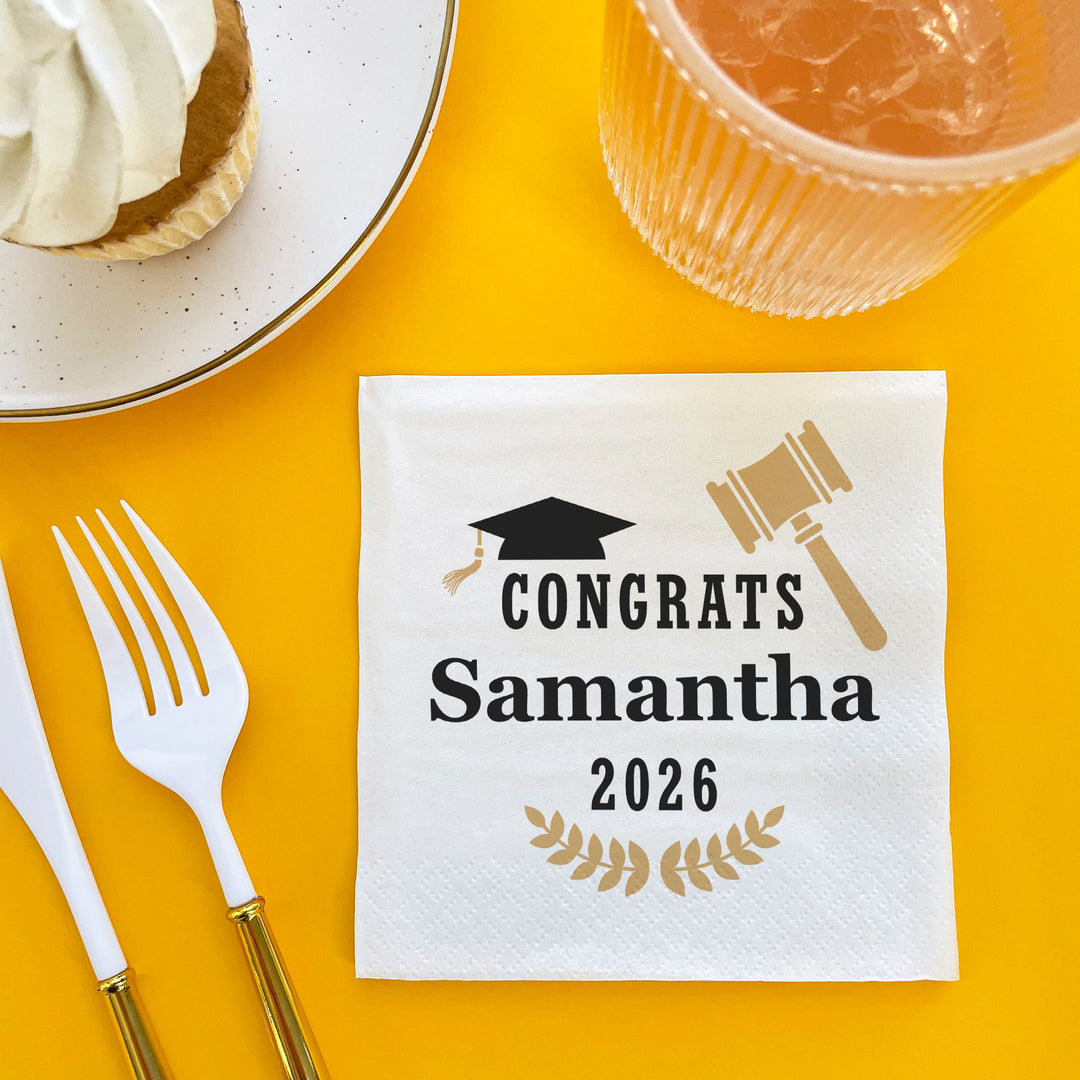 Custom Text - Law School Grad Napkins