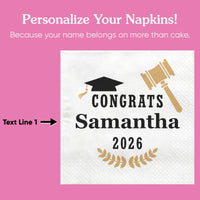 Custom Text - Law School Grad Napkins