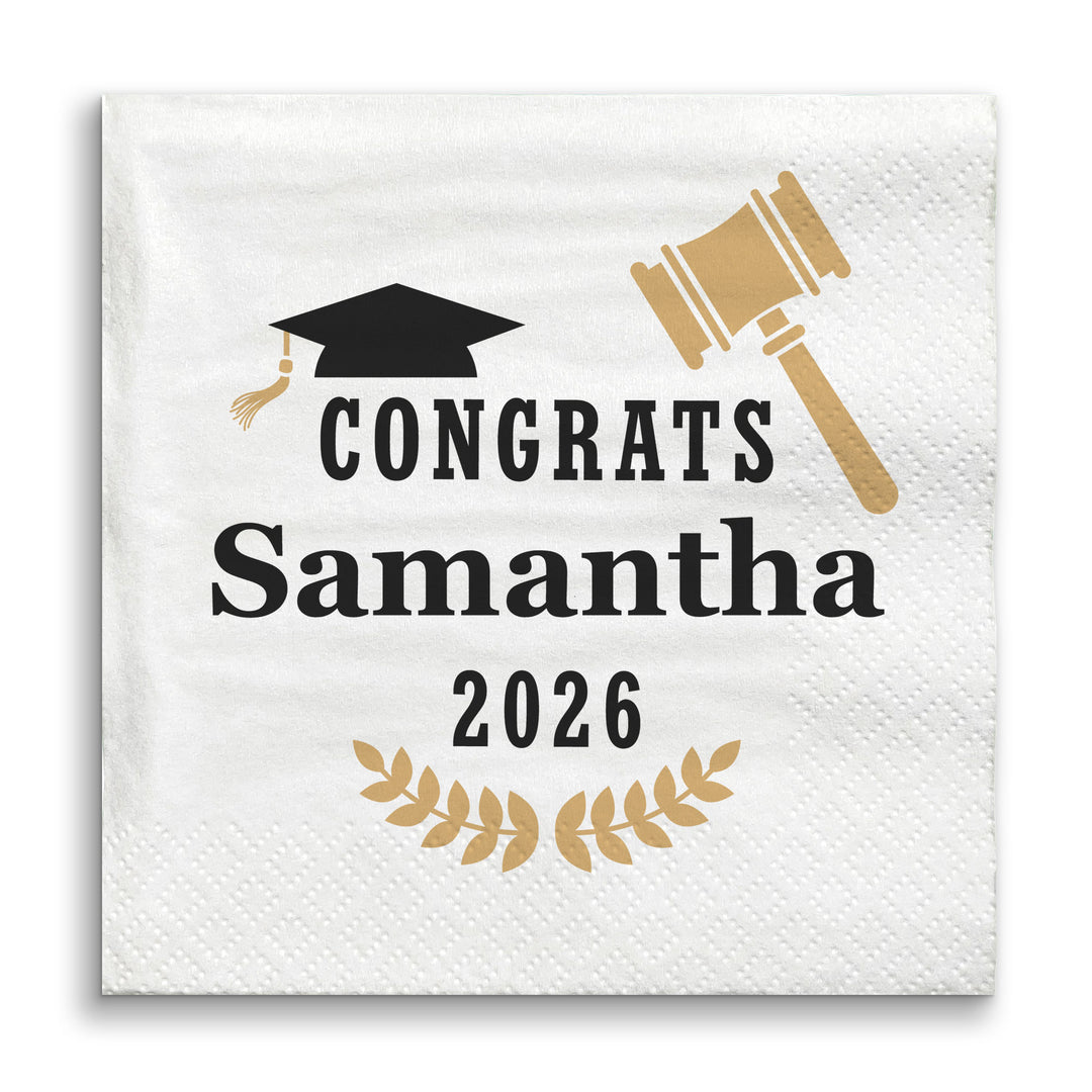 Custom Text - Law School Grad Napkins