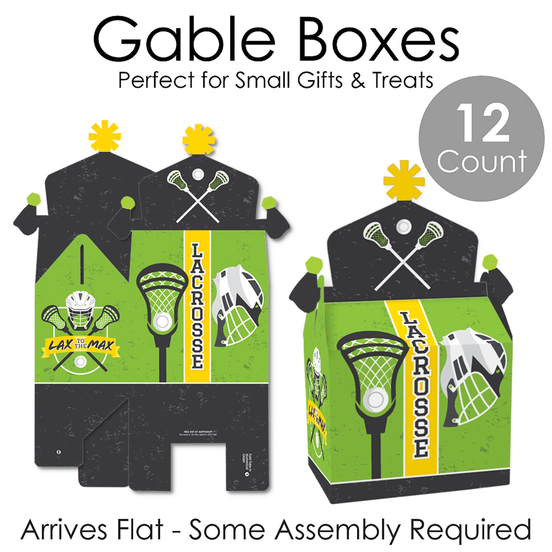 Lax to the Max Lacrosse Treat Box Party Favors Party Goodie Gable