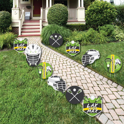 Lax to the Max - Lacrosse - Lawn Decorations - Outdoor Party Yard Decorations - 10 Piece
