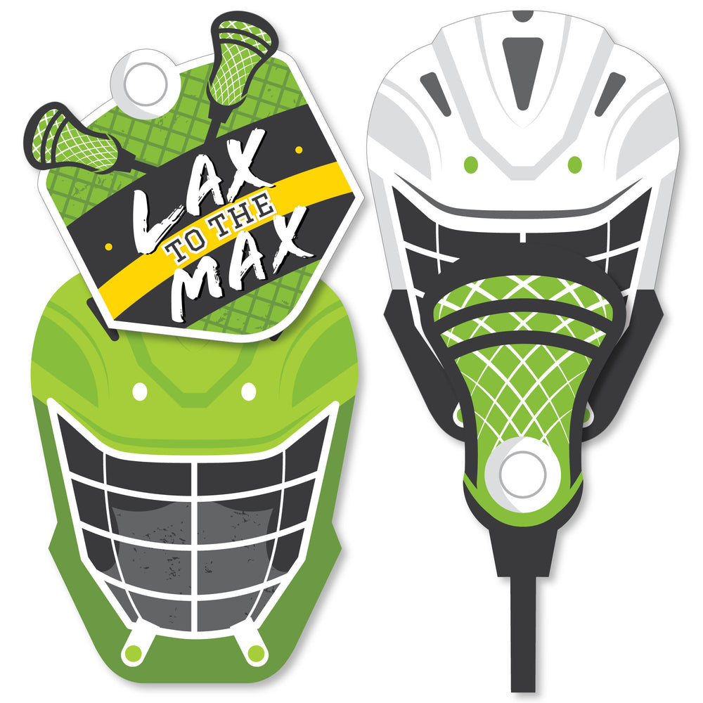 Lax to the Max - Lacrosse - Helmet, Stick, and Shield Decorations DIY Party Essentials - Set of 20