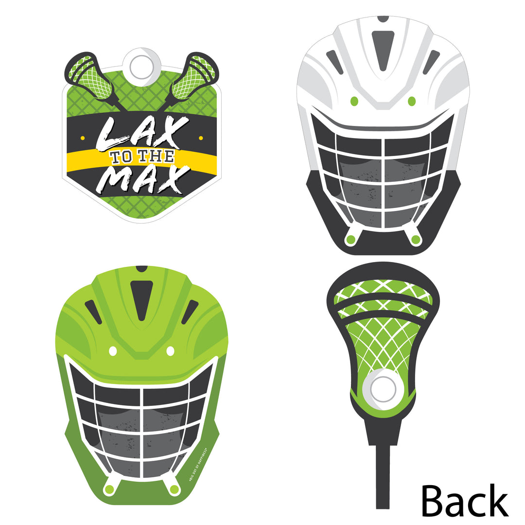 Lax to the Max - Lacrosse - Helmet, Stick, and Shield Decorations DIY Party Essentials - Set of 20
