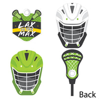 Lax to the Max - Lacrosse - Helmet, Stick, and Shield Decorations DIY Party Essentials - Set of 20