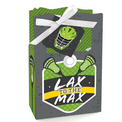 Lax to the Max - Lacrosse - Party Favor Boxes - Set of 12