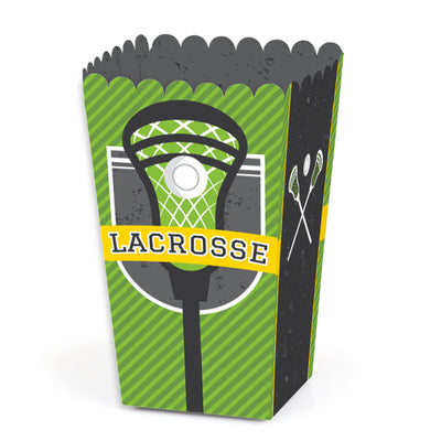 Lax to the Max - Lacrosse - Party Favor Popcorn Treat Boxes - Set of 12