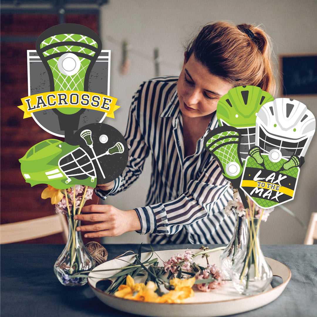 Lax to the Max - Lacrosse - Party Centerpiece Sticks - Showstopper Table Toppers - 35 Pieces