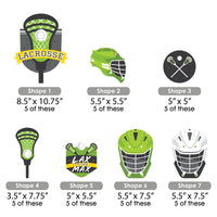 Lax to the Max - Lacrosse - Party Centerpiece Sticks - Showstopper Table Toppers - 35 Pieces