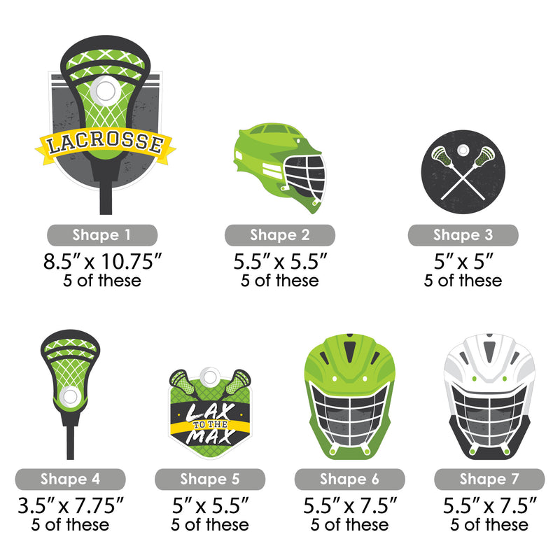 Lax to the Max - Lacrosse - Party Centerpiece Sticks - Showstopper Table Toppers - 35 Pieces