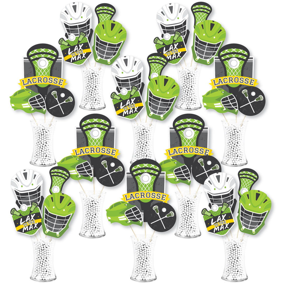 Lax to the Max - Lacrosse - Party Centerpiece Sticks - Showstopper Table Toppers - 35 Pieces