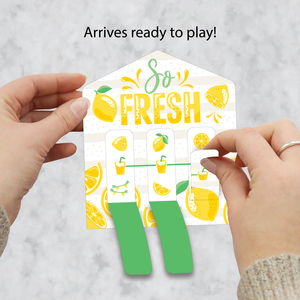 So Fresh - Lemon - Citrus Lemonade Party Game Pickle Cards - Pull Tabs 3-in-a-Row - Set of 12