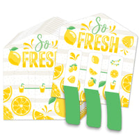 So Fresh - Lemon - Citrus Lemonade Party Game Pickle Cards - Pull Tabs 3-in-a-Row - Set of 12