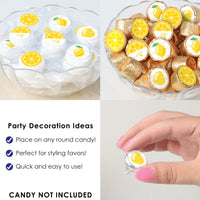 So Fresh - Lemon - Citrus Lemonade Party Small Round Candy Stickers - Party Favor Labels - 324 Count