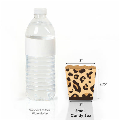 Leopard Print - Party Mini Favor Boxes - Cheetah Party Treat Candy Boxes - Set of 12