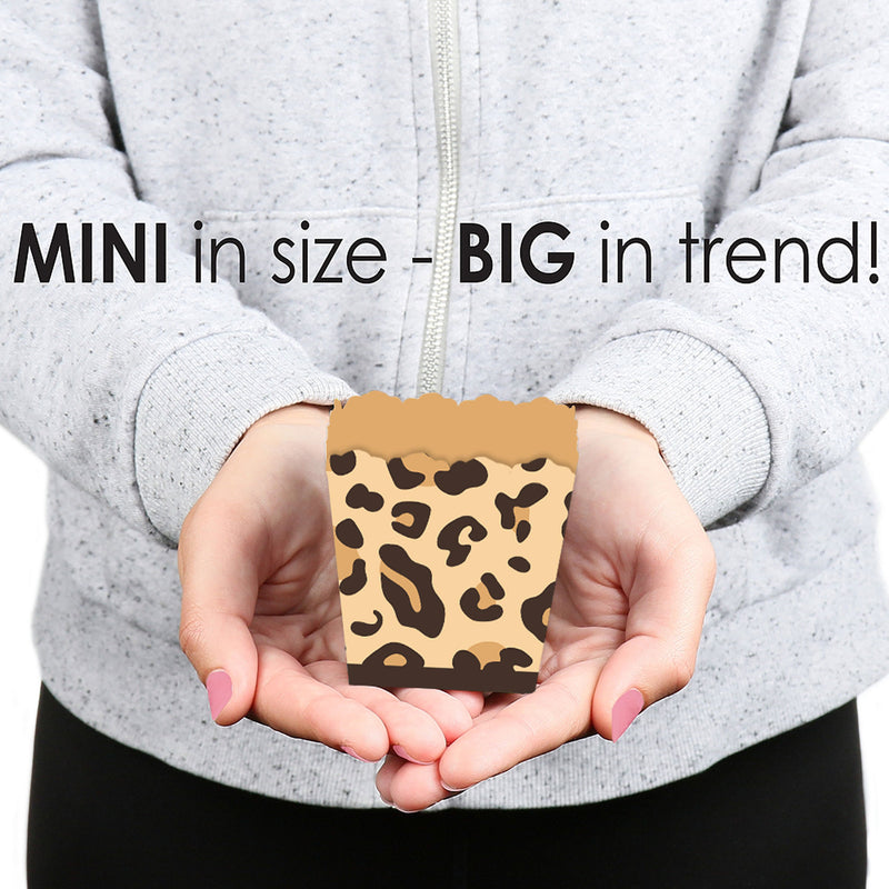 Leopard Print - Party Mini Favor Boxes - Cheetah Party Treat Candy Boxes - Set of 12