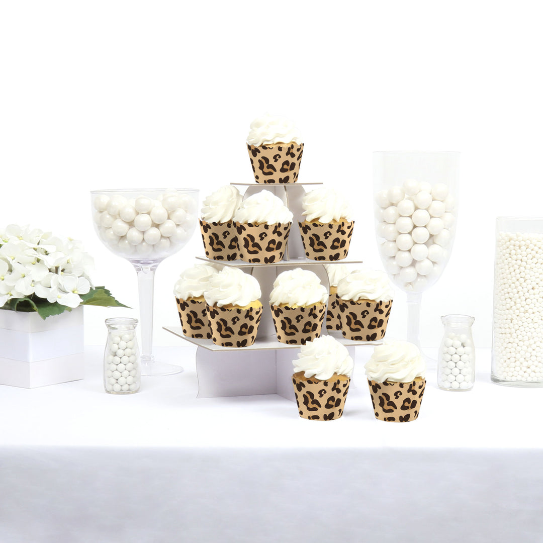 Leopard Print - Cheetah Party Decorations - Party Cupcake Wrappers - Set of 12